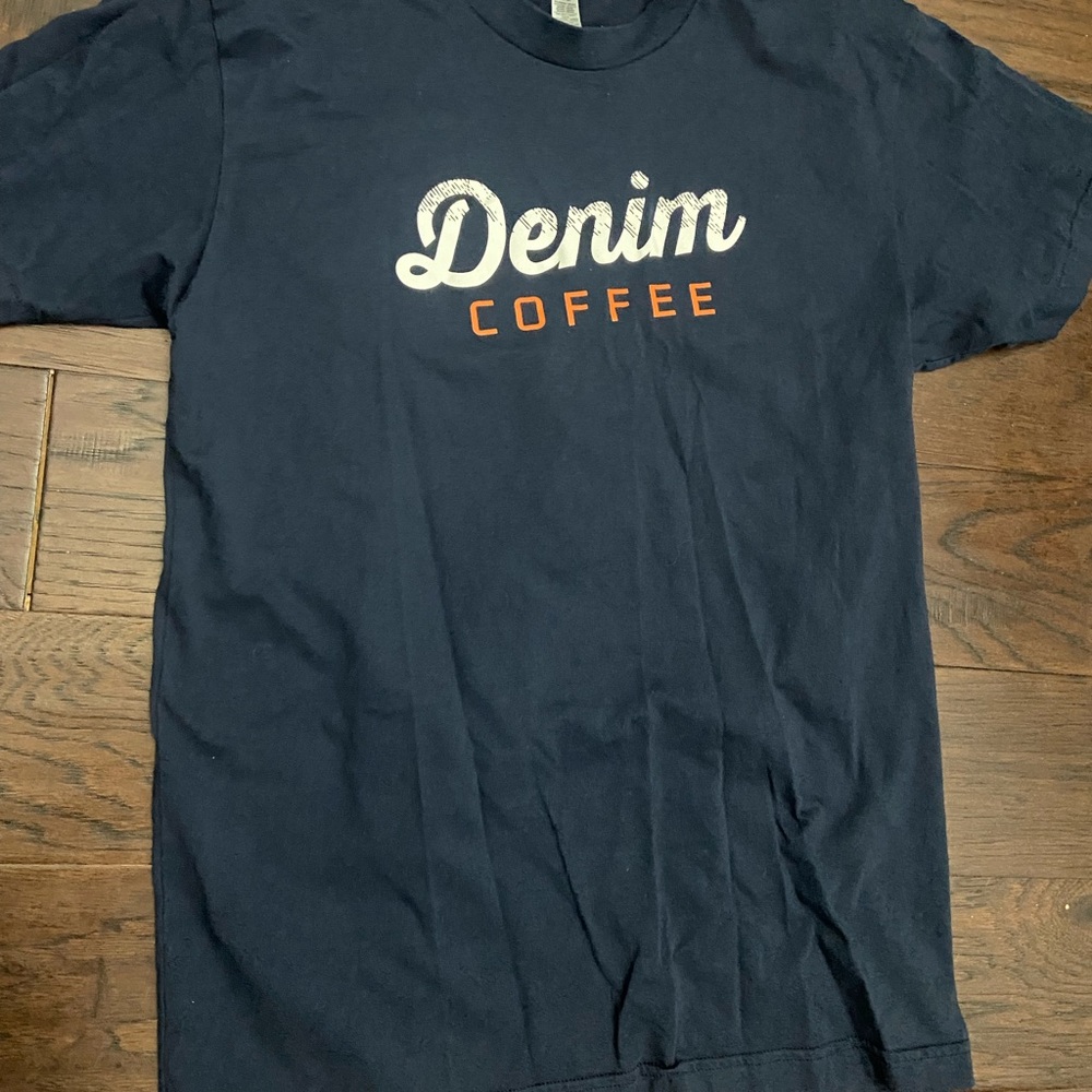 Denim Coffee Navy Graphic Tee